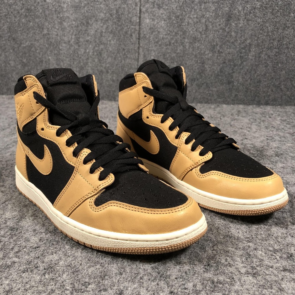 Nike‎ Air Jordan 1 Retro High OG Mens Size 9.5 Tan Black Heirloom 555088-202